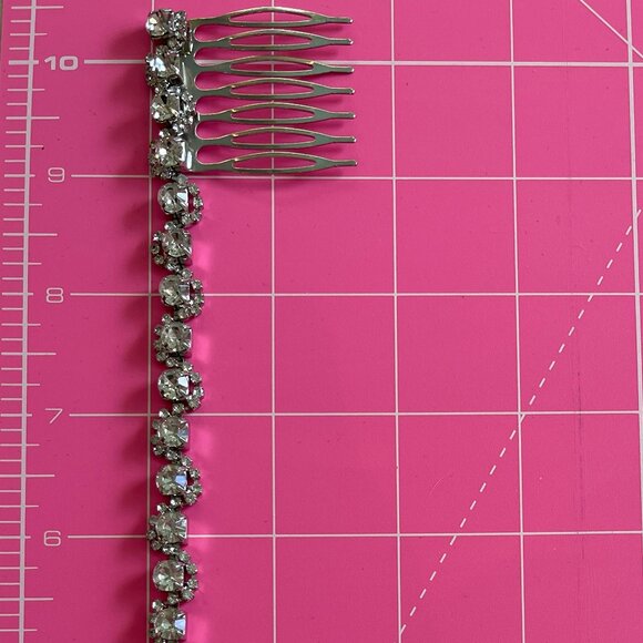 NWOT Silver Rhinestone Hair Vine Wedding Hair Band Combs - Picture 12 of 13